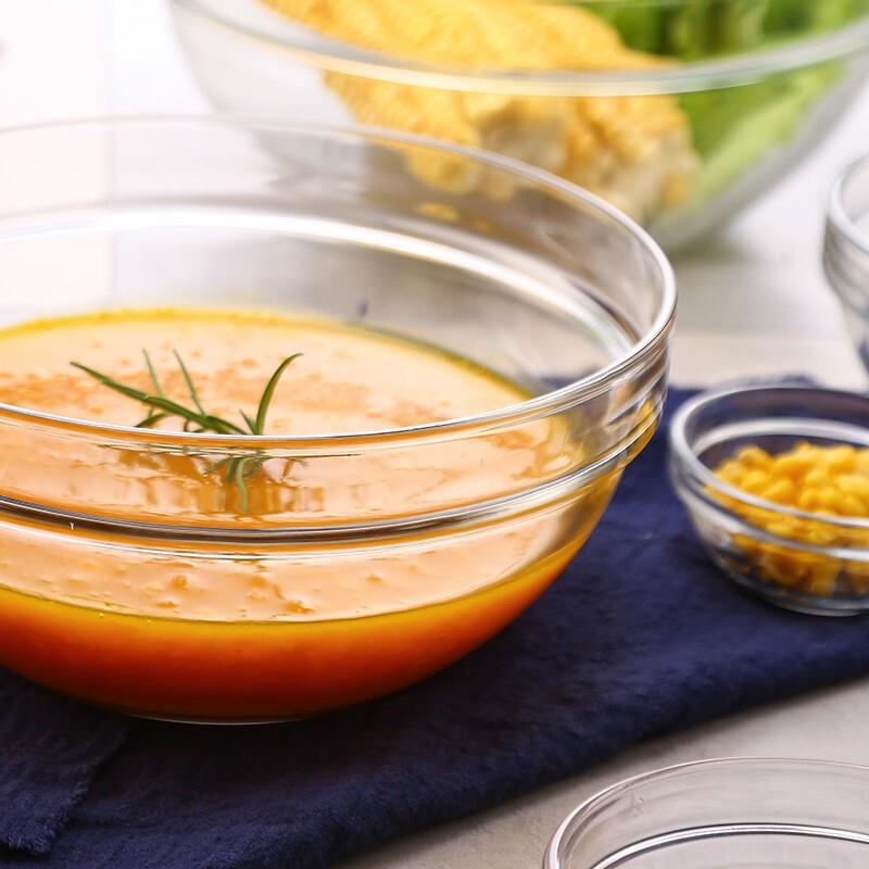 Lemeiya tempered glass bowl, transparent heat-resistant salad bowl, eating rice bowl, dessert bowl, home baking noodle bowl, microwave oven Application Scenario