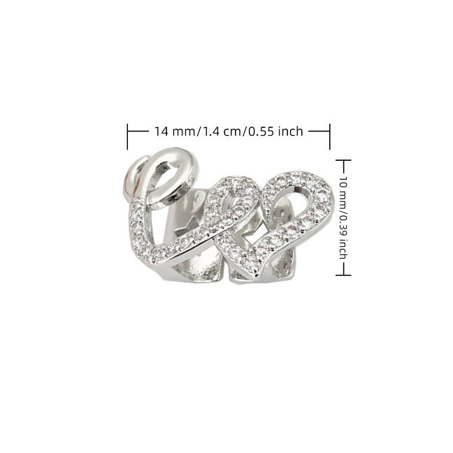 European and American double-heart copper micro-inlaid zircon hip-hop teeth set teeth grills, personalized and trendy teeth decoration Application Scenario