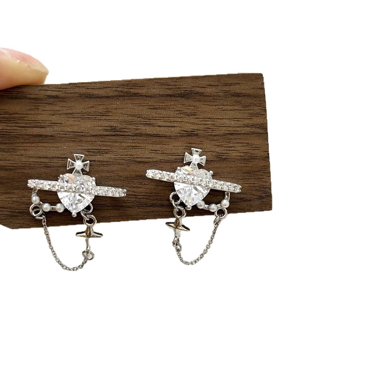 The exquisite Saturn pearl earrings from Oni, a light luxury, niche, retro and high-end look for women, are a new bestseller in 2025 Item Picture