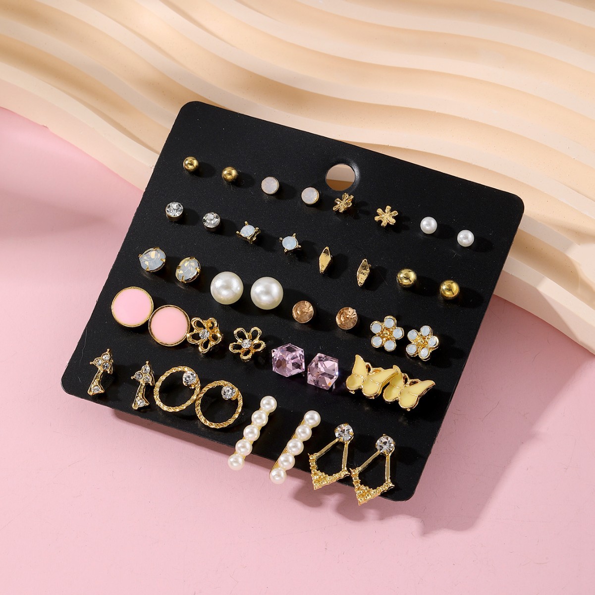 Wholesale of popular, fashionable, simple and versatile Haoshi ear stud sets from Europe and America, with a unique and high-end style details Picture