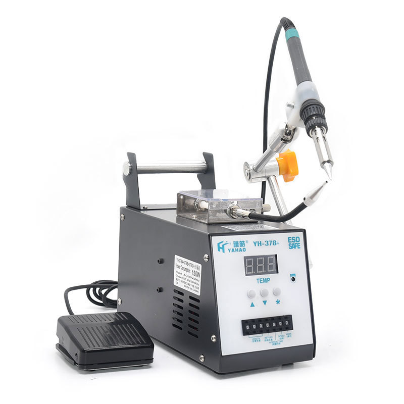 Digital display high-frequency soldering machine 378D solder station for soldering circuit boards, temperature-adjustable digital display foot pedal spot soldering 150W Item Picture