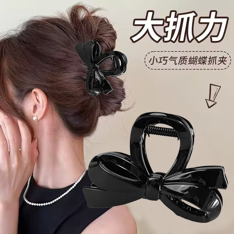 Korean high-end bow gripper, new hair clips, spring hair clips, shark clips at the back of women's heads, headwear and hair accessories Specification drawing