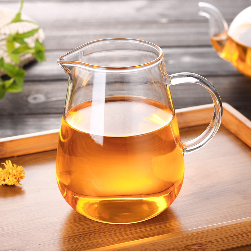 Gongfu tea set accessories, thickened glass fair cup, high-temperature resistant tea dispenser, large-capacity tea sea, tea set manufacturer wholesale Specification drawing