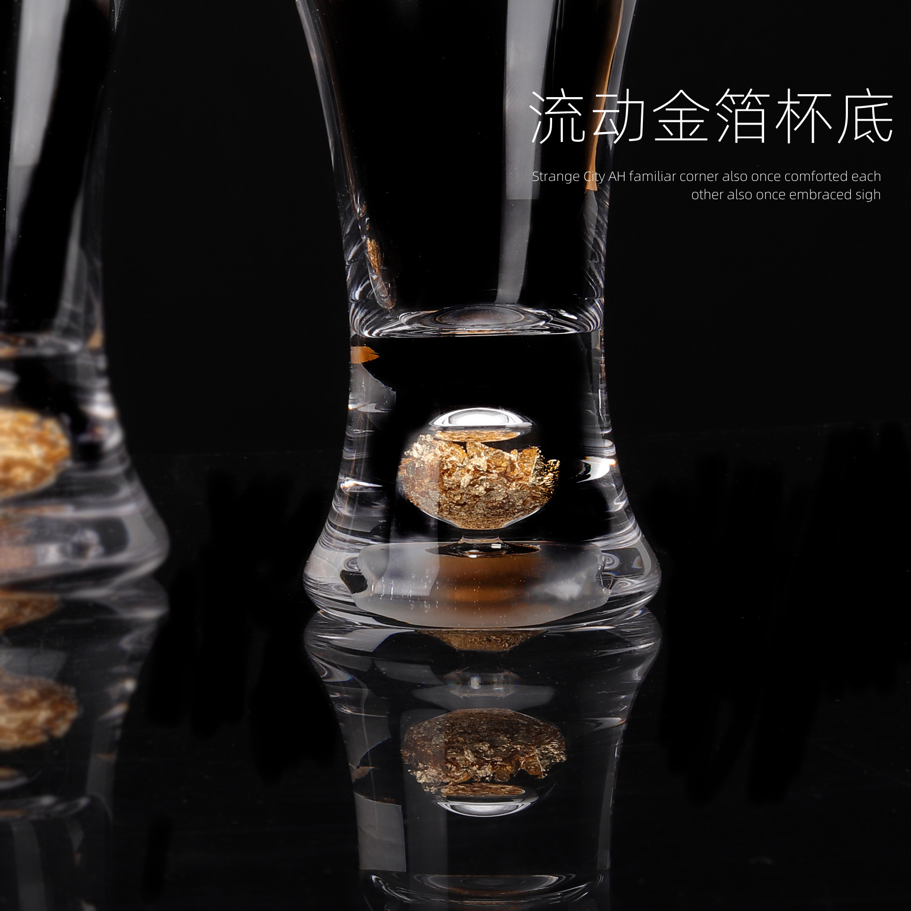 Handcrafted crystal gold foil beer mugs, large-capacity draft beer cups, cinched waist craft beer mugs, creative KTV bar mugs details Picture