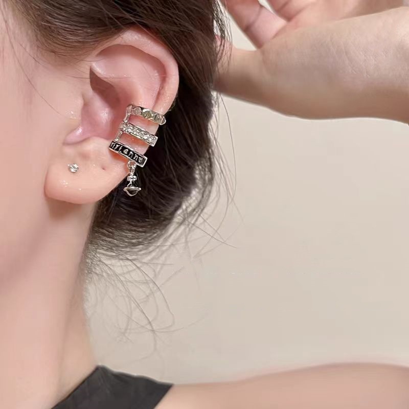 Sweet and cool, cold style multi-layer ear bone clip women's 2025 new fashionable and elegant earrings and earrings with a light luxury and high-end feel Specification drawing