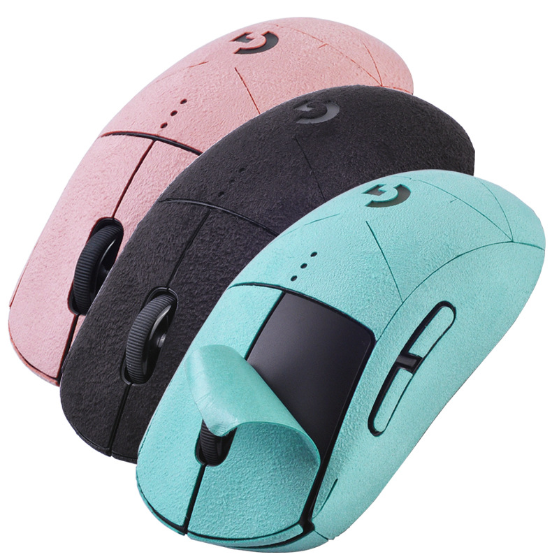 Logitech GPW1, 2nd, 3rd and 4th generation mouse anti-slip stickers, side suft fur stickers, palm buttons, all covered by Dog King full figure