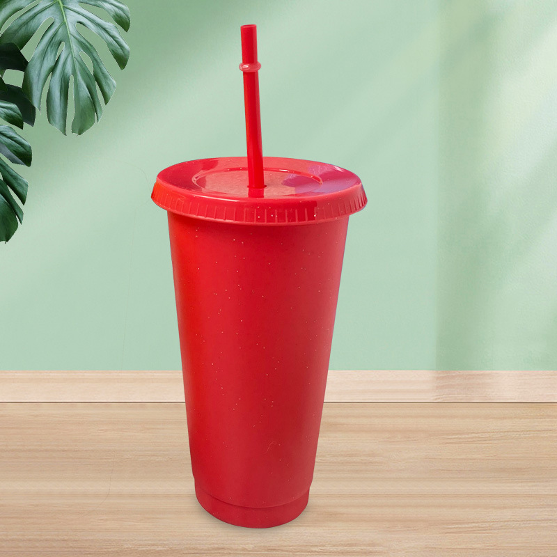 【 Processing and Customization 】 New color plastic cups, large-capacity plastic straw cups, available in multiple colors for wholesale Application Scenario