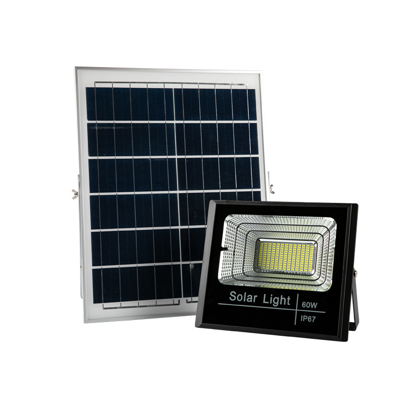Guanhe die-cast aluminum solar floodlight, high-power outdoor lamp, zero electricity charge, oversized solar floodlight Item Picture