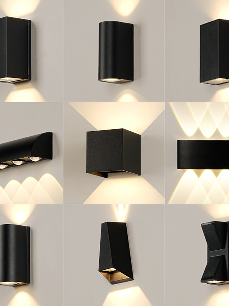 Outdoor waterproof wall lamps, wall-washing lamps, living room background wall, bedroom bedside, corridor, staircase creative and personalized wall lamps full figure