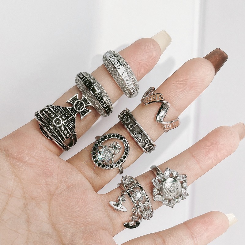 Sweet and cool Saturn Drip glaze Open ring for women, simple and individual planet, exquisite and versatile, punk fashion, cold style ring Application Scenario