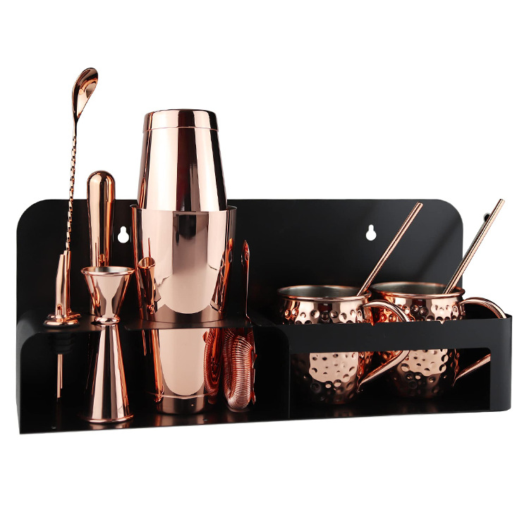 Cross-border stainless steel Moscow mule cup set, cocktail mixing set, family self-use shaker cup tools Item Picture