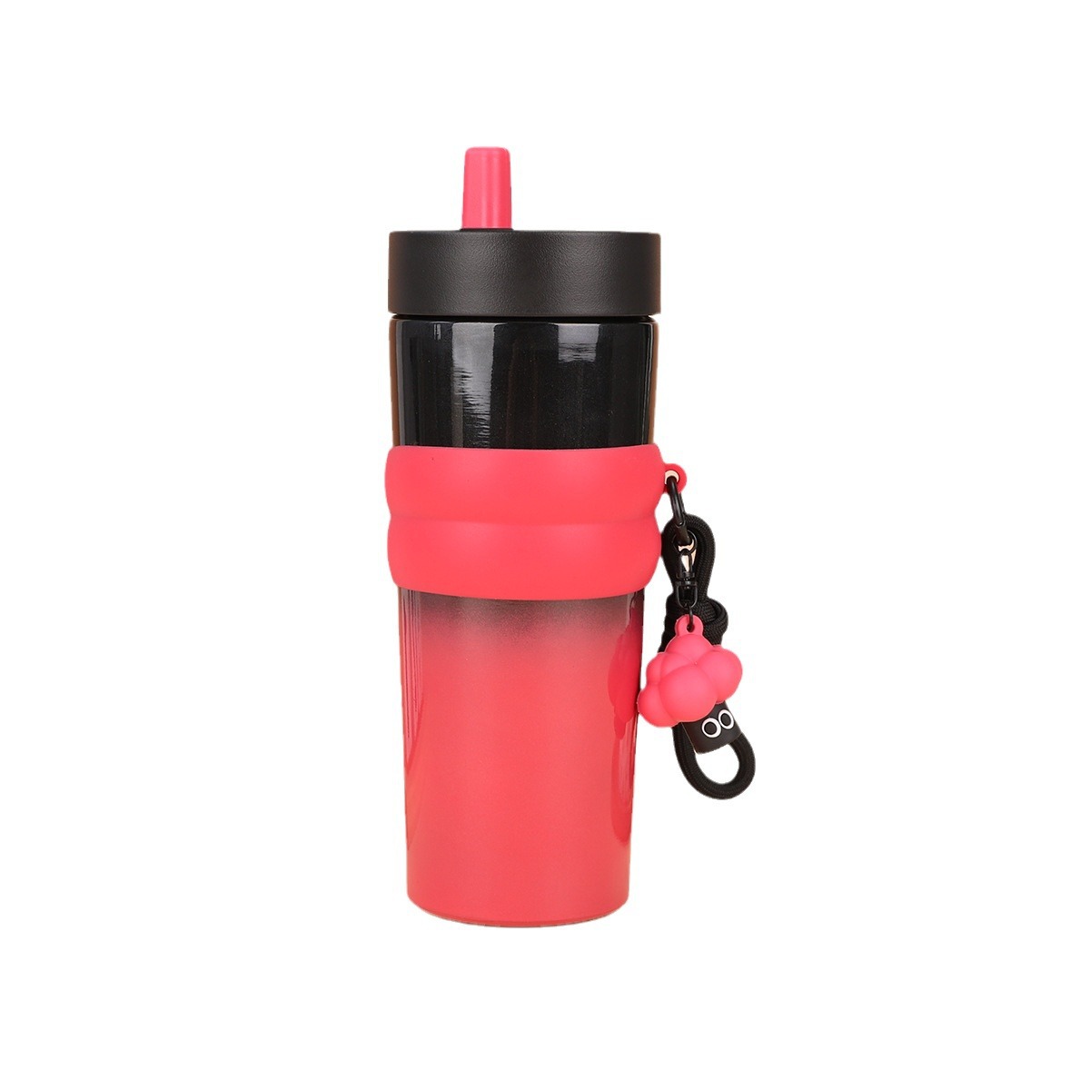 Cross-border 316 stainless steel vacuum insulated cup, outdoor high appearance level gradient straw cup, creative anti-slip car cup Item Picture
