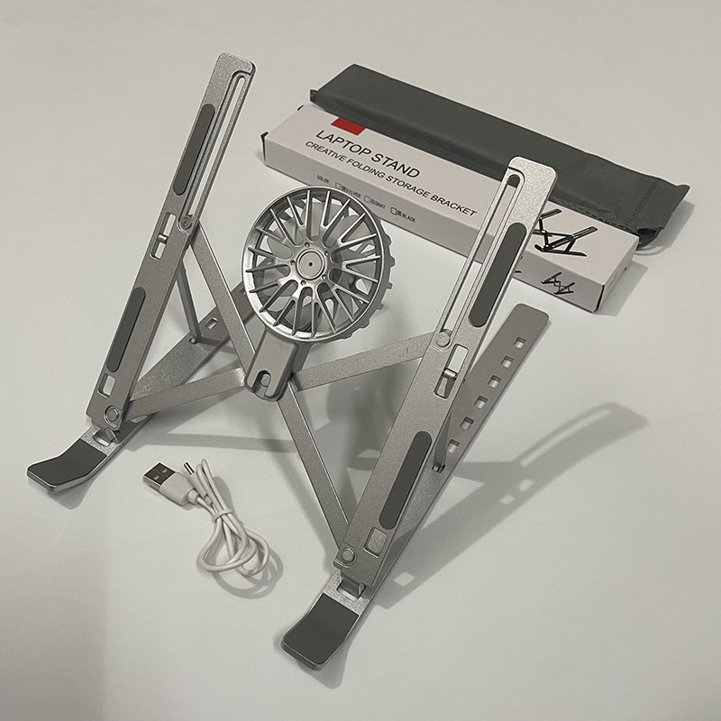 N3 aluminum alloy laptop stand with fan, portable storage, lifting and cooling bracket, flat support frame full figure