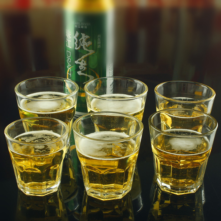 Tempered glass octagonal cups, beer mugs, advertising cups, whisky cups, foreign wine glasses, bars details Picture
