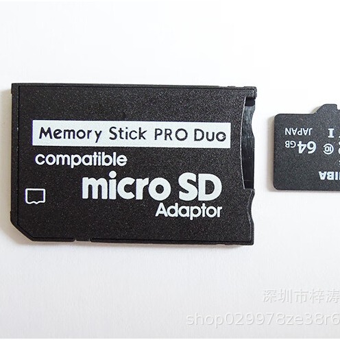 Suitable for SONY game console PSP memory stick, TF to MS card holder, MicroSD to MS memory card Item Picture
