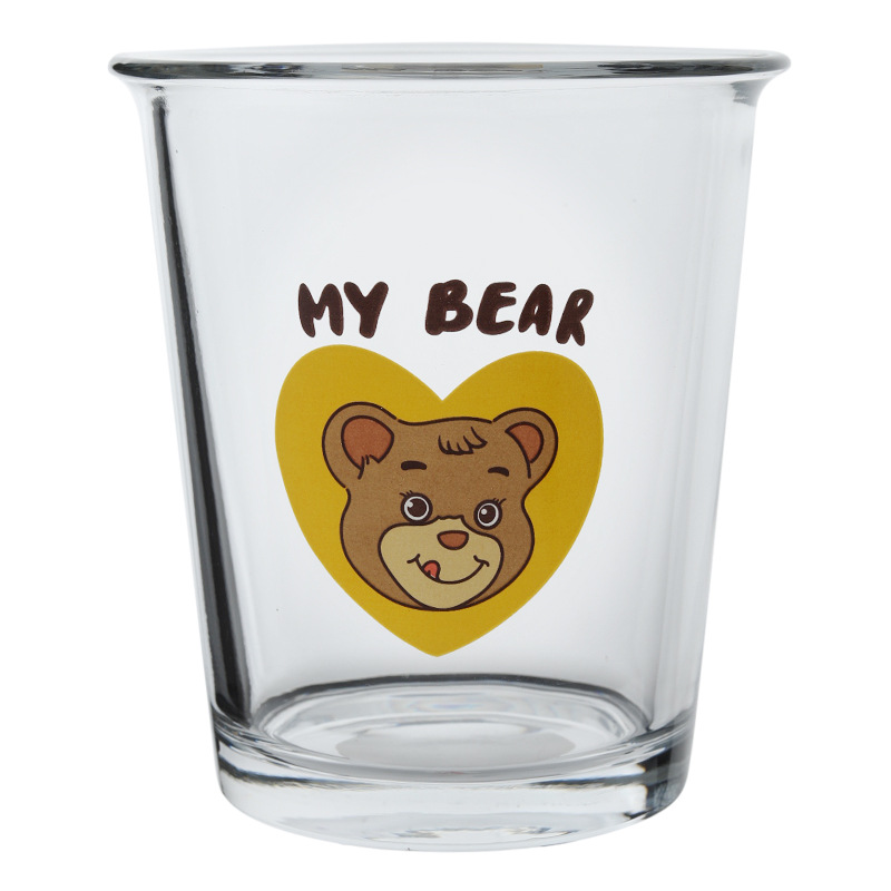 Wholesale of Bolimei cold brew coffee cups, glass cups, breakfast cups, cute bear cups, water cups, and girlish hearts Item Picture