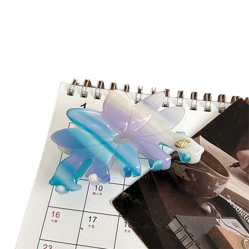 YD's new large acetate flower hair clip, Korean version, color back head updo, shark clip, fresh and cute, cross-border grabber Item Picture