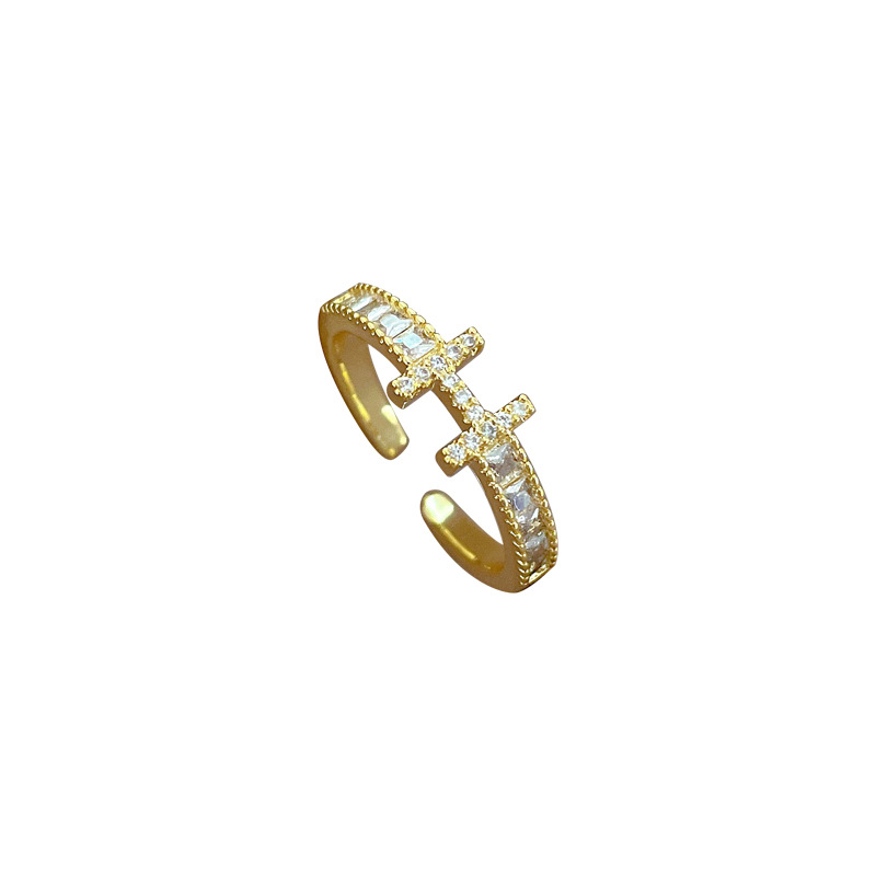【 Real Gold 】 Full diamond H wedding ring with adjustable opening, simple jewelry, Japanese-style ring couple rings Item Picture
