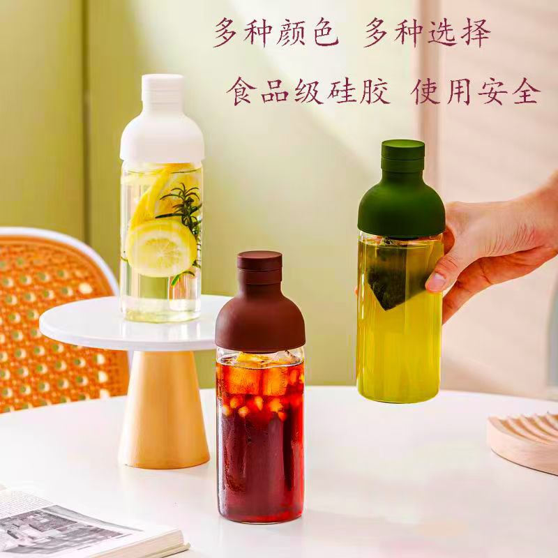 Cold brew coffee pot, cold and hot resistant flower tea glass bottle, household cold brew cup, fruit tea cold brew bottle, ice drip coffee utensils Application Scenario