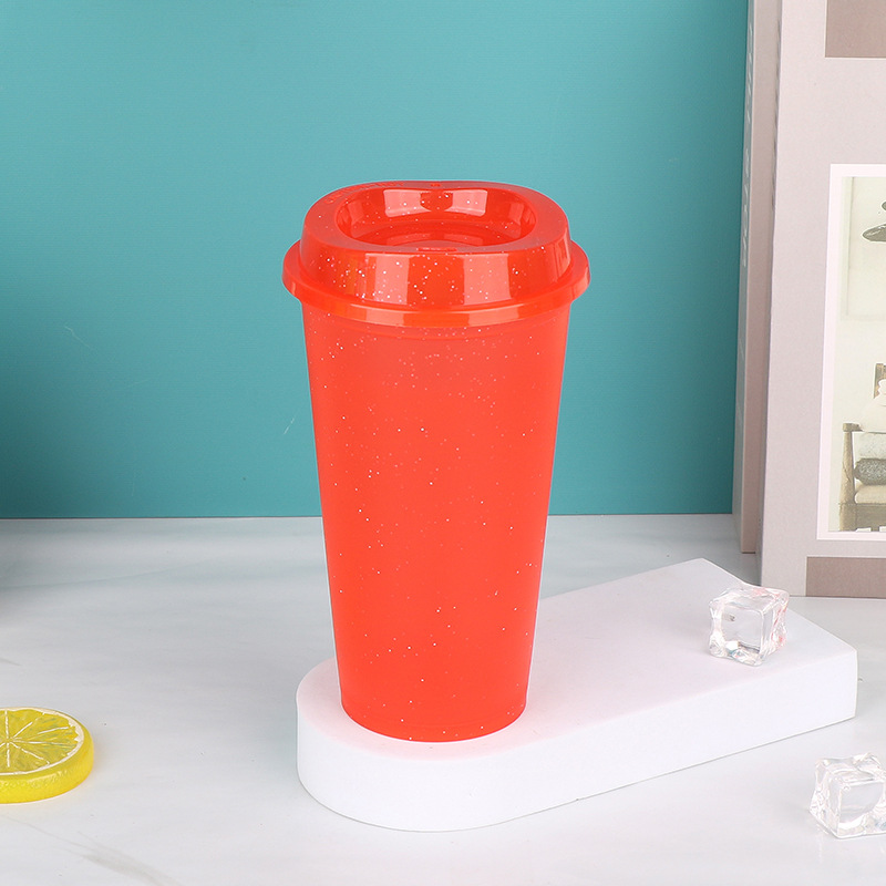 New simple coffee cup PP matte glitter casual cup with high appearance level office drinking cup 16oz factory wholesale Application Scenario