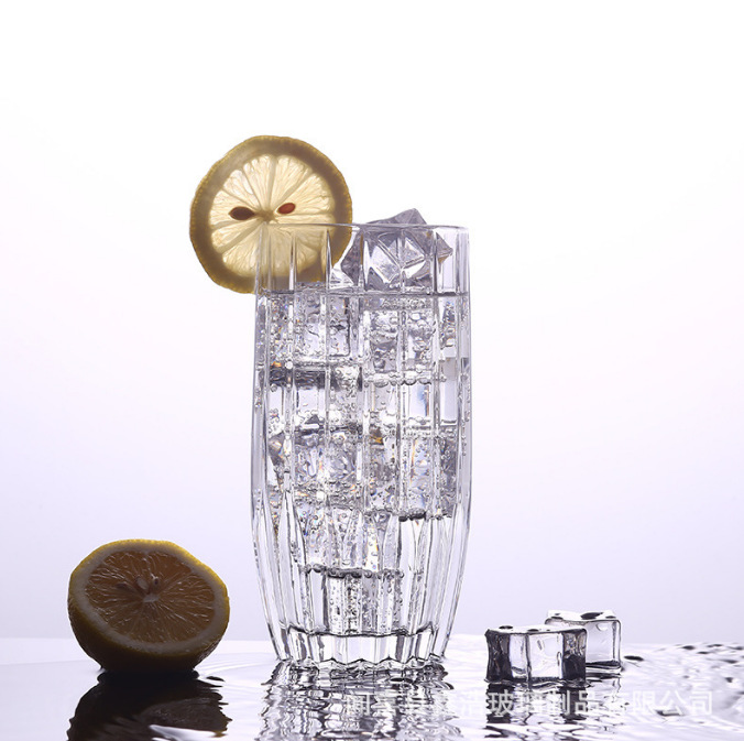Glass cups, household beer mugs, juice water cups, cold drink cups, tea cups, draft beer cups, drinking water sets, European-style water sets, direct supply Specification drawing