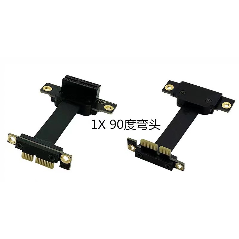 PCI-E 3.0 1X to 1X 90-degree graphics card, sound card, wireless network card, array card, adapter card, block extension cable Application Scenario