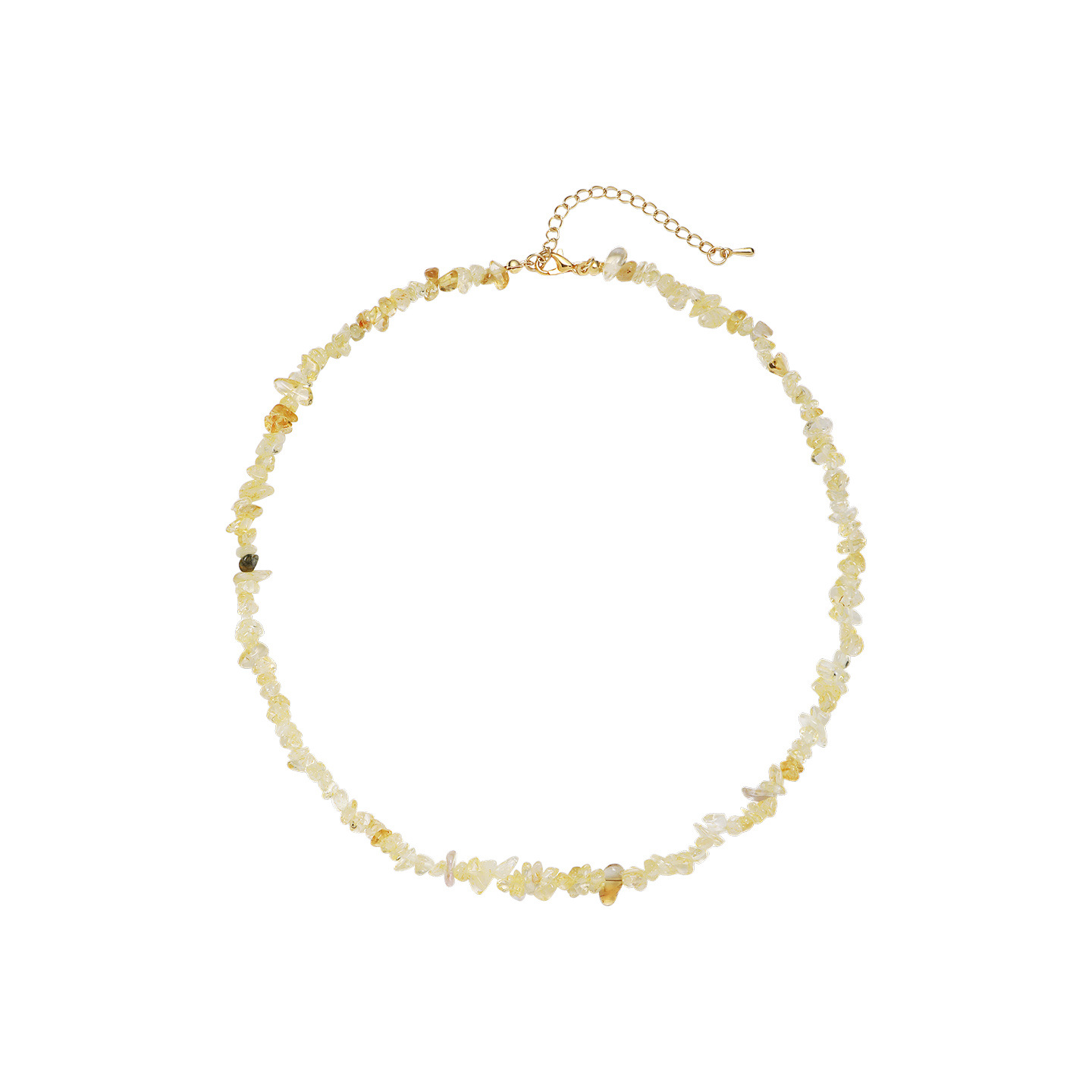 Summer sweet yellow crystal necklace for women, simple and elegant, high-end style. Collarbone chain, fashionable and versatile, whitening neck chain wholesale Item Picture