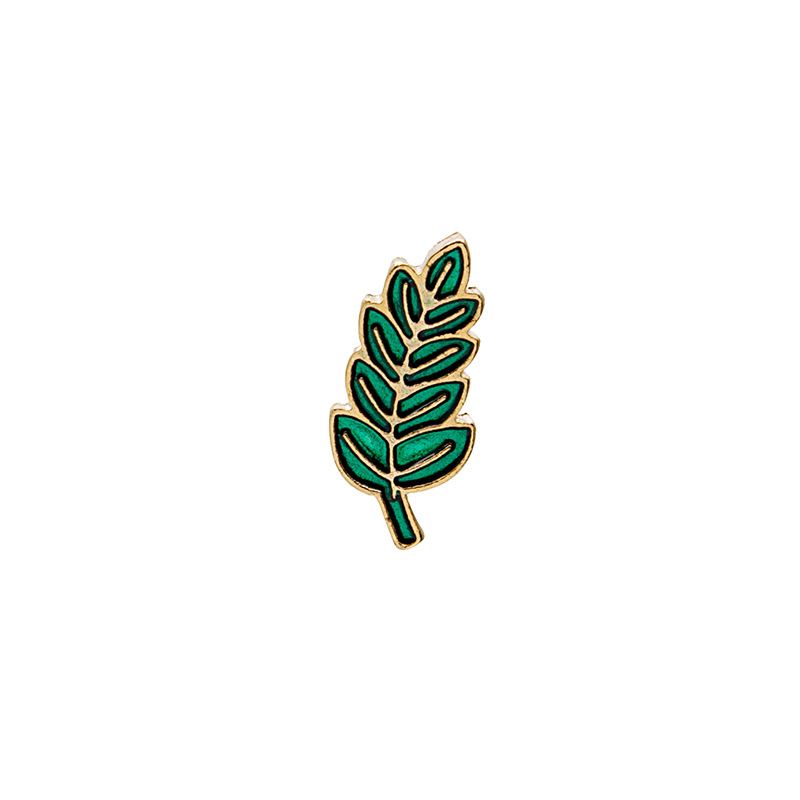 European and American fashionable and creative plant leaf oil drip brooches, Japanese and Korean cute alloy oil drip pins and brooches for export wholesale Item Picture
