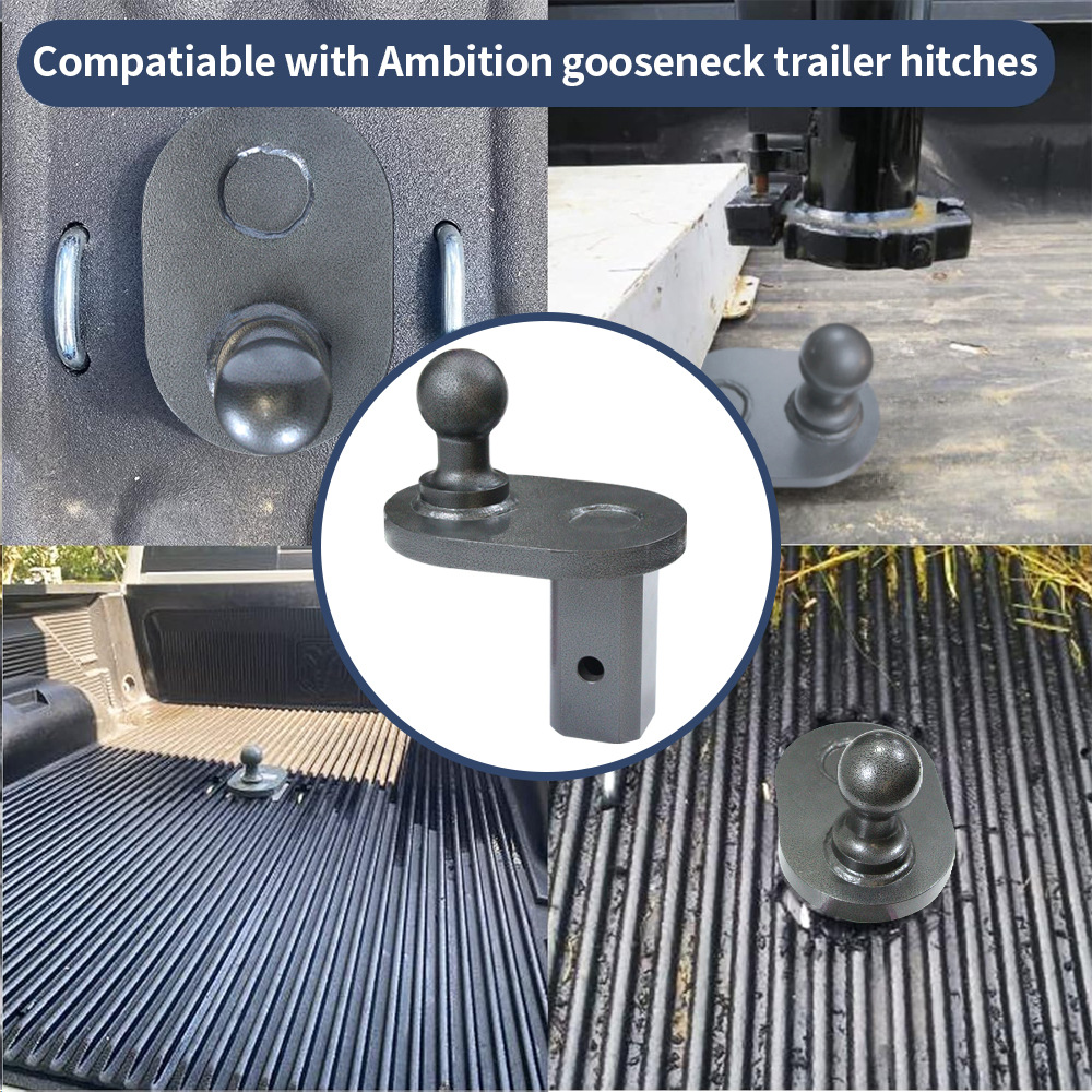 4 "Offset Trailer ball Heavy-duty trailer hook gooseneck ball extender 2-5/16 inch diameter ball Specification drawing