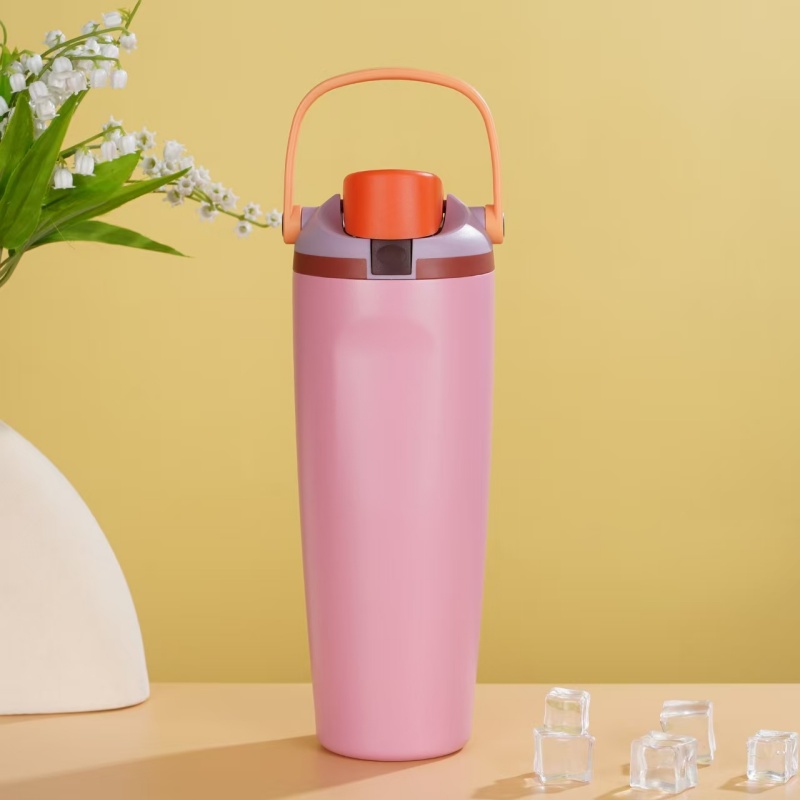 New portable car cup 30oz stainless steel insulated water bottle 304 vacuum double-layer portable double drink bountiful car pic 8