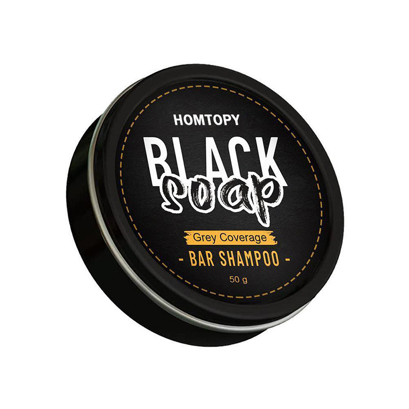 The cross-border new product HOMTOPY Polygonum multiflorum Shampoo Soap is a handmade soap for cleansing, nourishing and care Item Picture