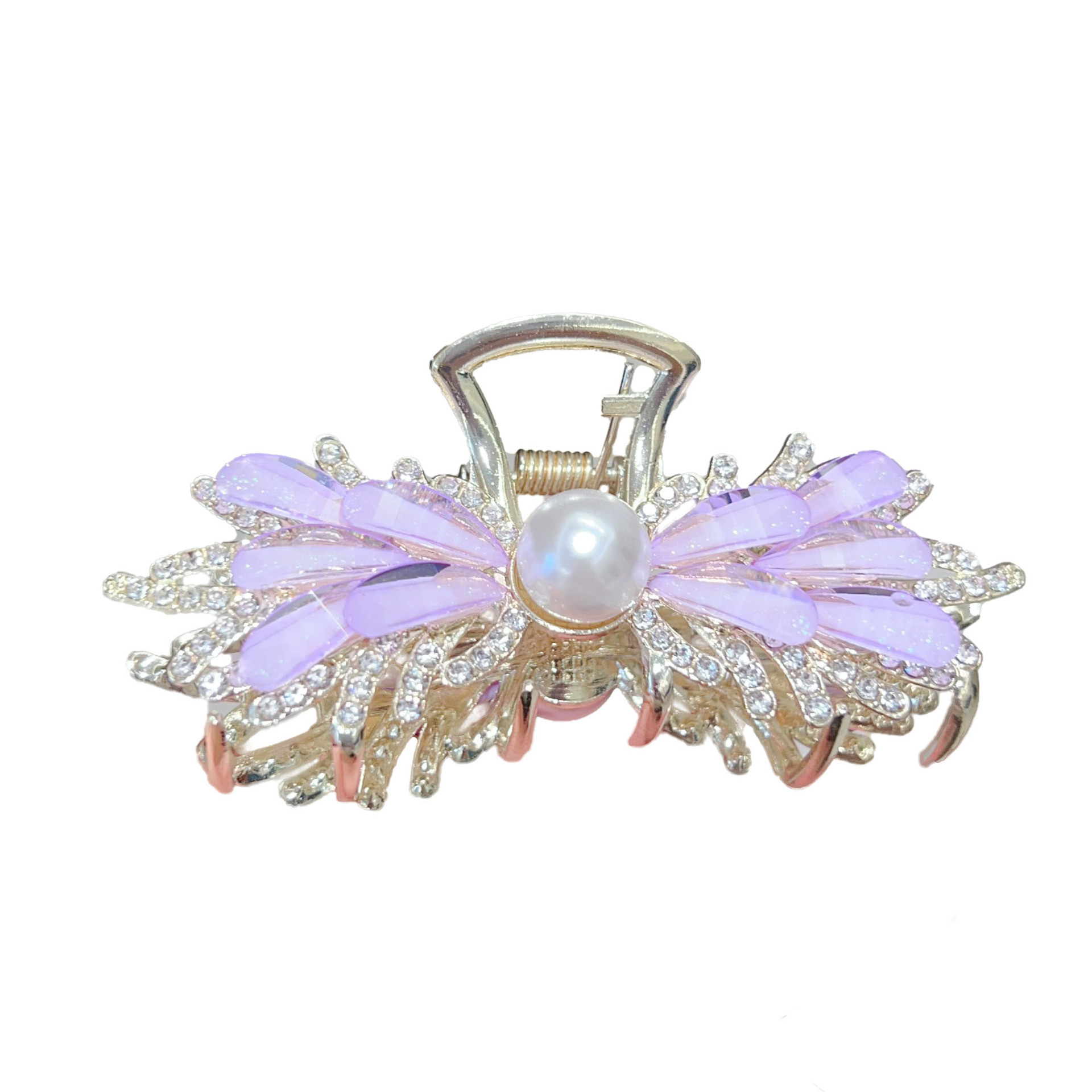 2025 New style fresh and light hair clip, female wheat ear back head clamp, medium-sized clip headpiece, semi-tied hair clip headpiece Item Picture