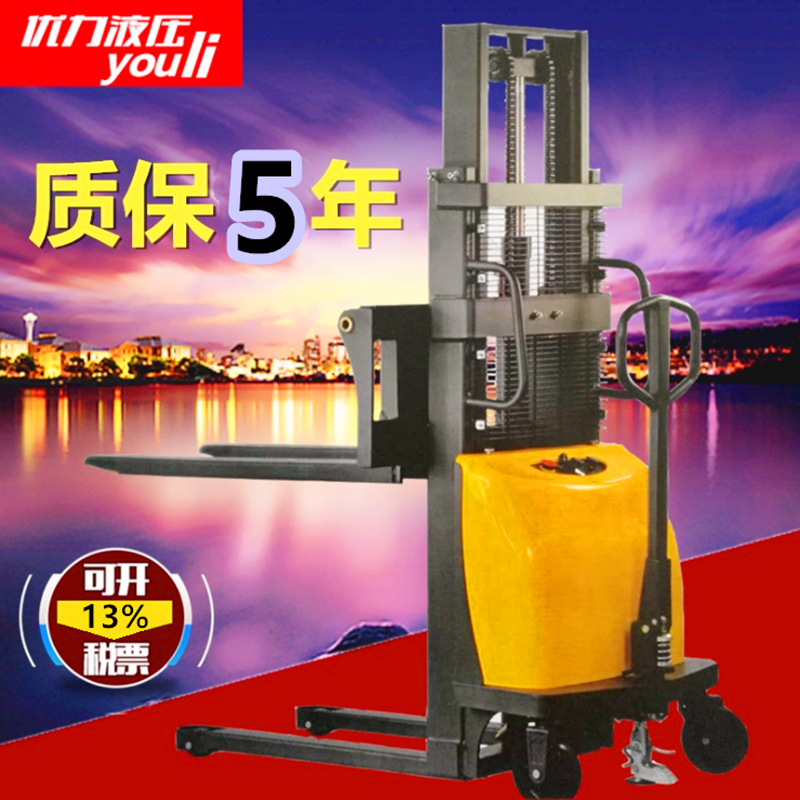 Semi-electric stackers, small electric forklifts, elevated handling carts, push carts, electric forklifts, elevators full figure
