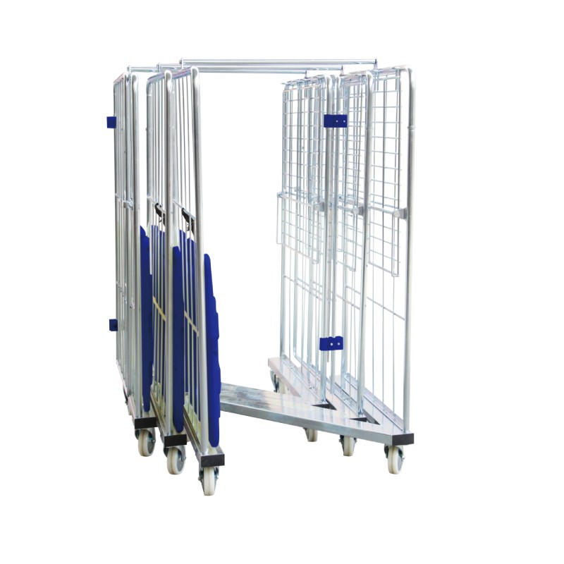 Silent electroplated N-shaped bottom logistics trolley with plastic base plate, anti-static delivery, no door and no door available for supply Item Picture
