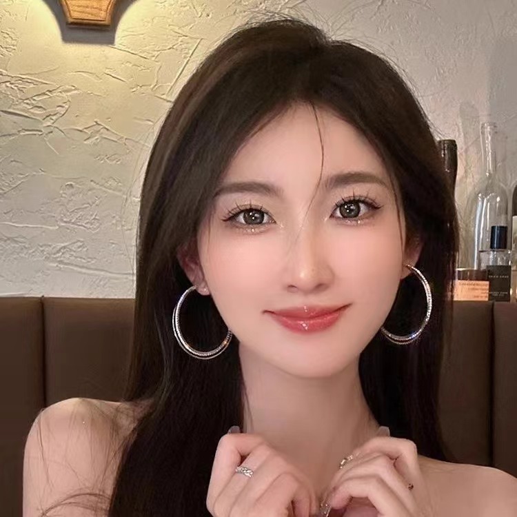 Never forget what you see! The new earrings for women in 2025 featuring exaggerated large circles from Europe and America are unique and niche in Instagram design Specification drawing
