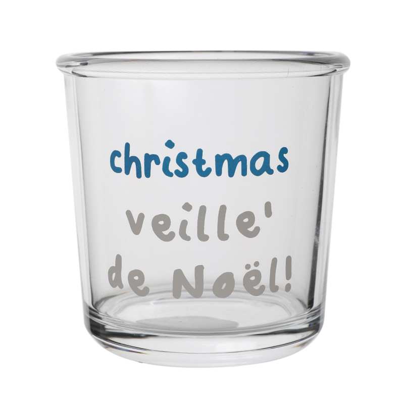 Bolimei Christmas Glass Cup, coffee cold brew cup, glass water cup, American latte glass cup Item Picture