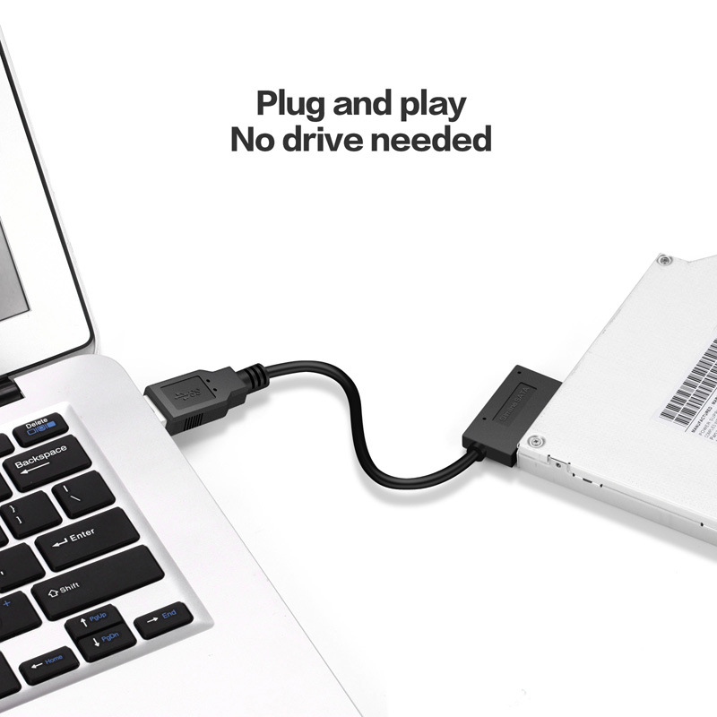 USB3.0 to SATA7+ 6-pin Easy Drive cable notebook optical drive to USB cable SATA optical drive to USB Application Scenario