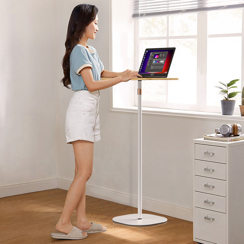 Laptop stand, speaker, floor-standing workbench, sofa side table, adjustable computer height-increasing stand Application Scenario