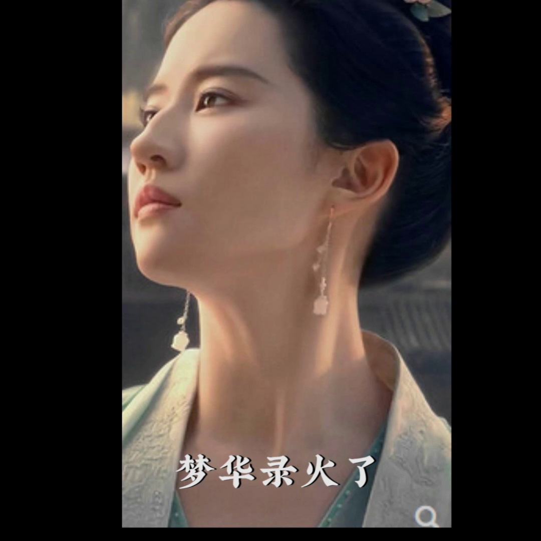 A niche retro high-end women's dress, the same style of ancient-style ethereal lily flower Hanfu earrings and long tassel ear loops as "Dream of the Hualu" details Picture