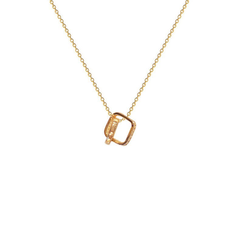 Korean geometric bestsellers, titanium steel necklaces, women's niche, light luxury, versatile collarbone chains, simple and individual necklaces wholesale Item Picture