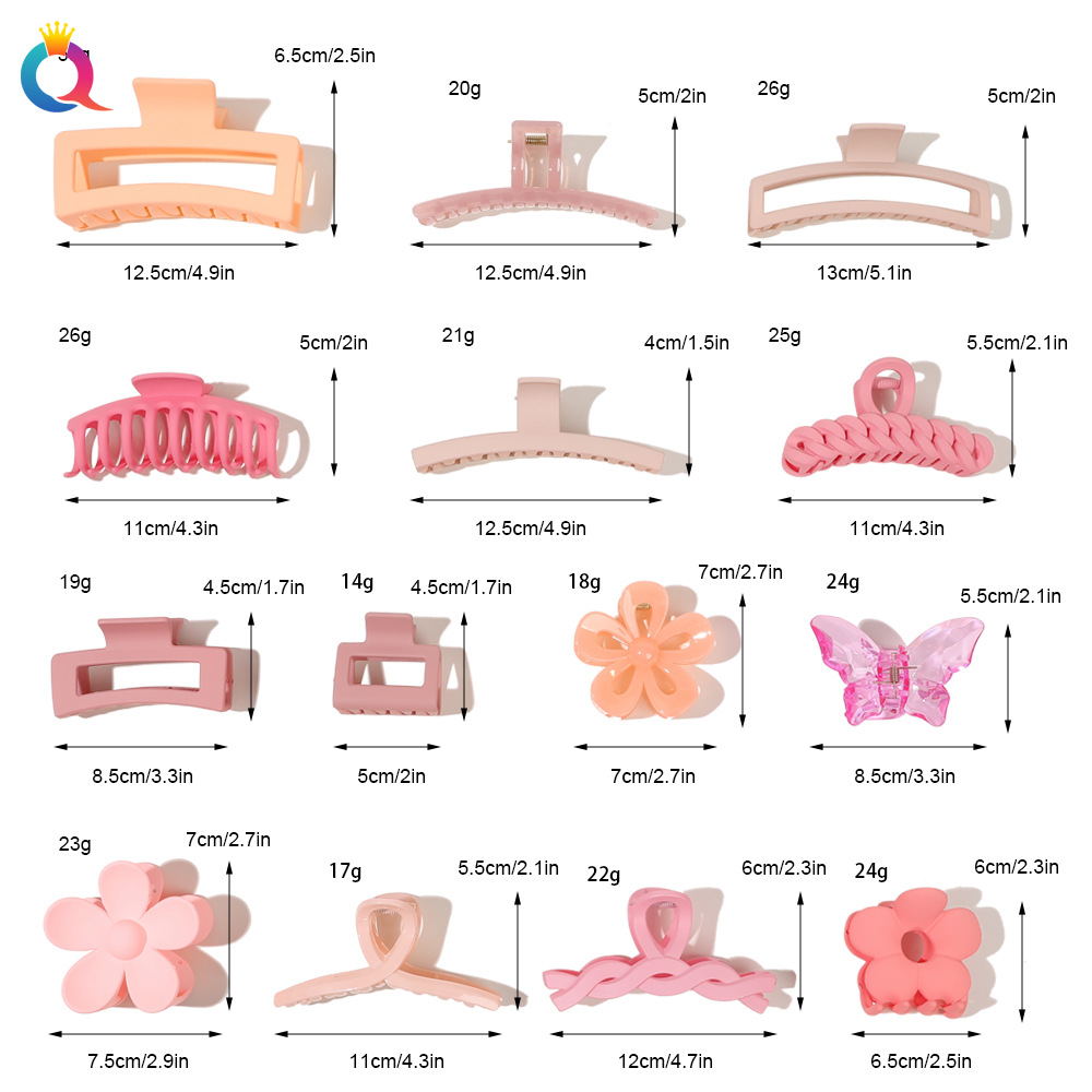 Qiyue Cross-border Pink Series cute hair clips, ins shark clips, hairpins, hair grabbers, hair clips, hair accessories wholesale Application Scenario