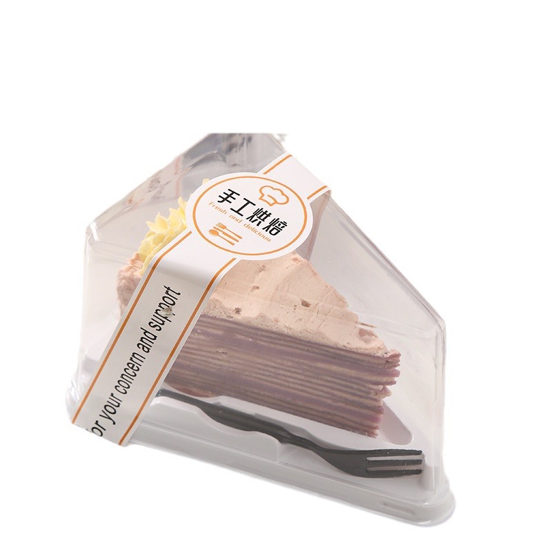 Japanese-style triangular cake box, 8-inch cut and packed box, mille-feuille mousse cut box, disposable baking packaging box Item Picture