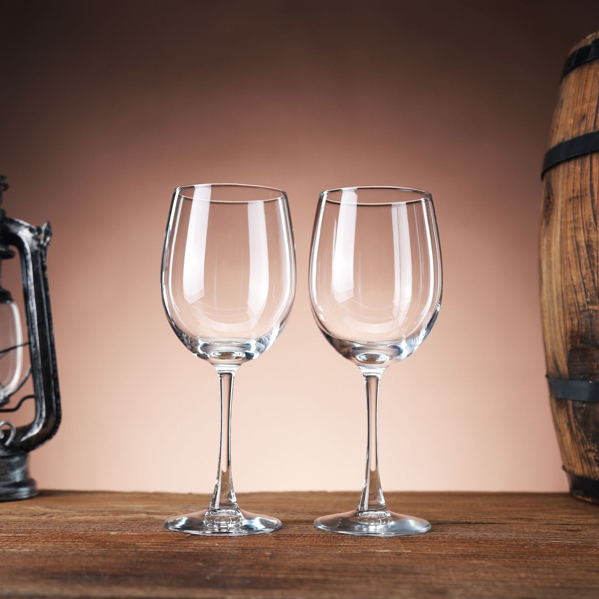 【 Factory Direct Sales 】 Cold-cut red wine glasses, transparent and simple glass cups, household foreign wine glasses, tall glasses with LOGO printing full figure