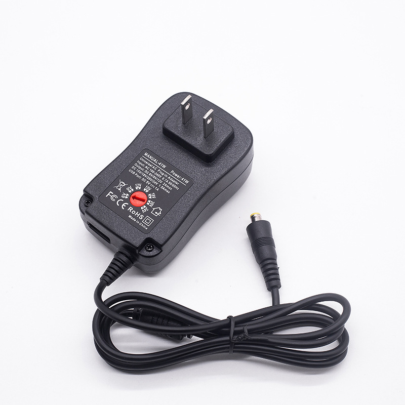41W6-24V adjustable voltage power supply, 15V, 18V, 20V, 24V multi-functional adapter, AC/DC power supply, European standard details Picture