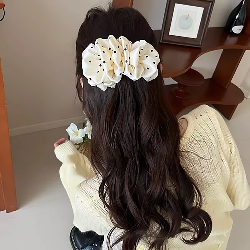 Cloud Bubble Polka dot Floral Banana Hairpin for increasing hair volume, 2025 new style for women, high ponytail pinch at the back of the head full figure