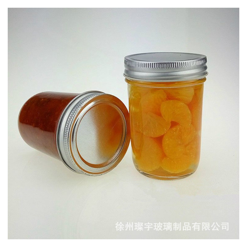 Wholesale caviar bottles, jam and chili sauce bottles, 750ml glass canned bottles, yellow peach canned bottles Application Scenario