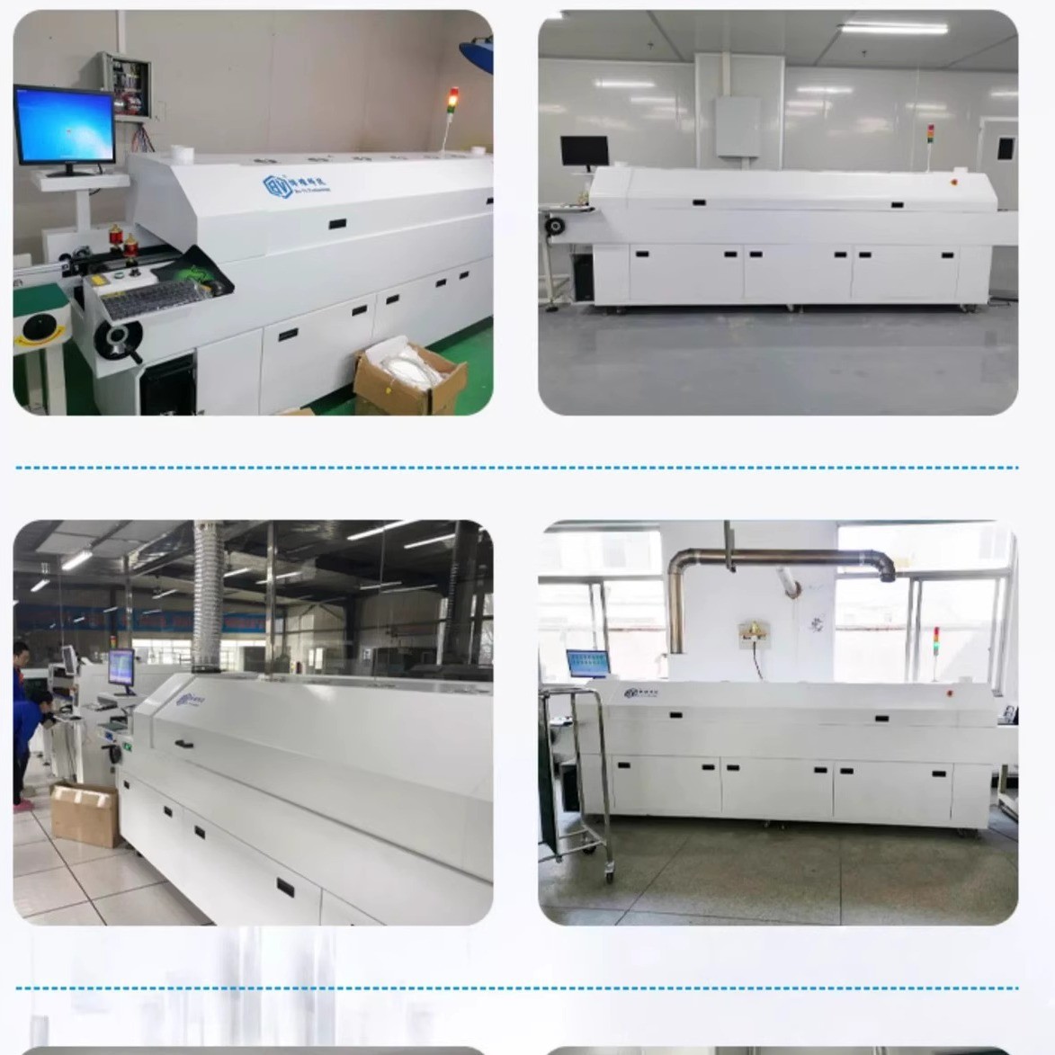 Direct-sale eight-zone reflow soldering machine, large lead-free double-track microcomputer-controlled reflow soldering full hot air circulation equipment Specification drawing