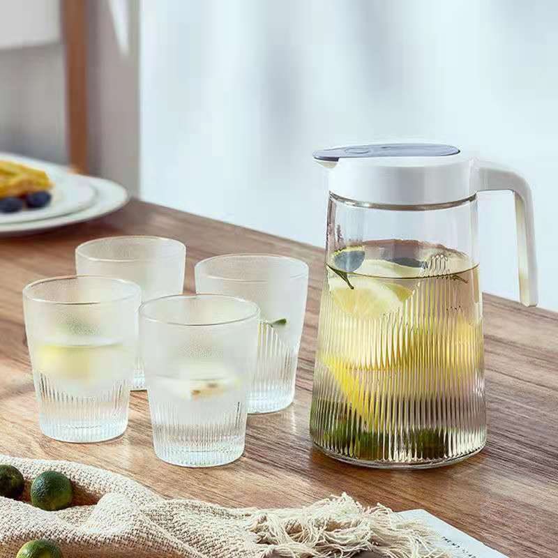 Opening event gifts: Glass Crystal Elegant water utensils, cold water bottle five-piece set, household juice juicer, cold water bottle set Specification drawing