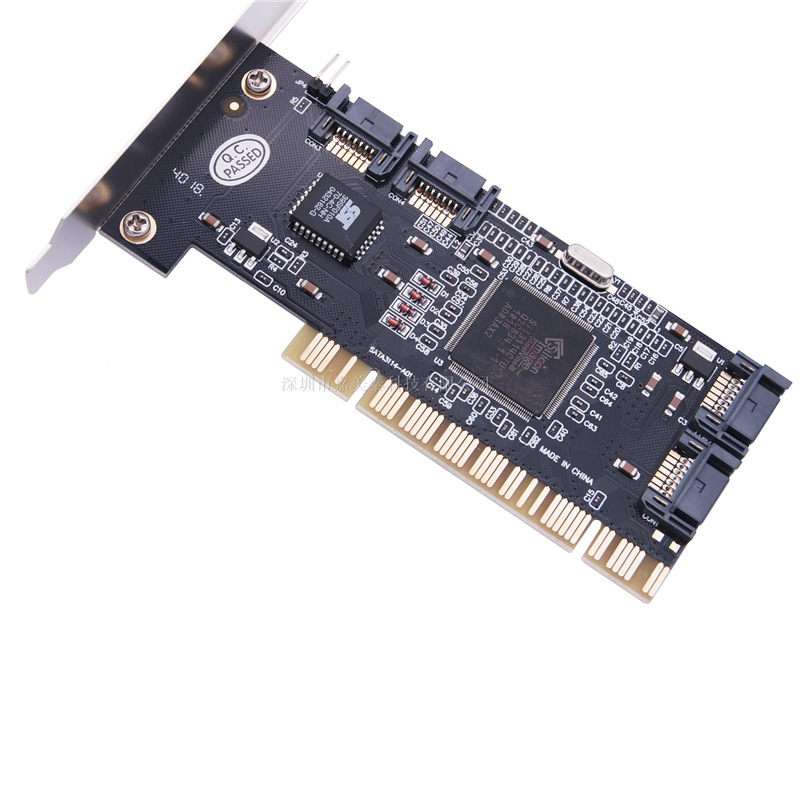 Desktop PCI to SATA array card, 4-port 3114 expansion card, disk array card without floppy drive, supporting 12T Specification drawing