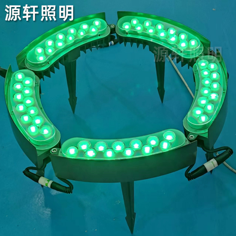 Outdoor solar led tree-hugging light, 12Wrgb courtyard and garden landscape dyeing floodlight details Picture